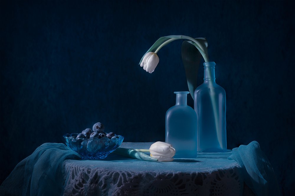 Nature morte bleue élégante - Lydia Jacobs
