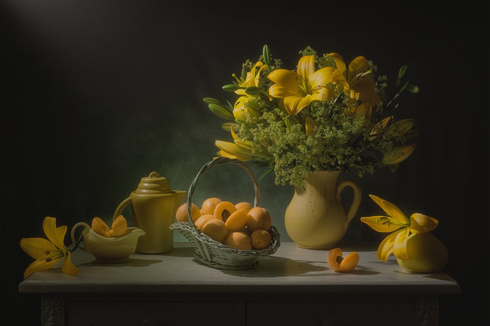 Lys dorés et abricots - Lydia Jacobs