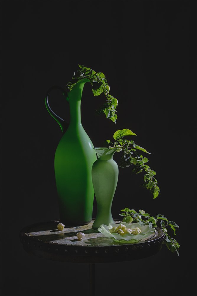 Nature morte aux vases verts - Lydia Jacobs