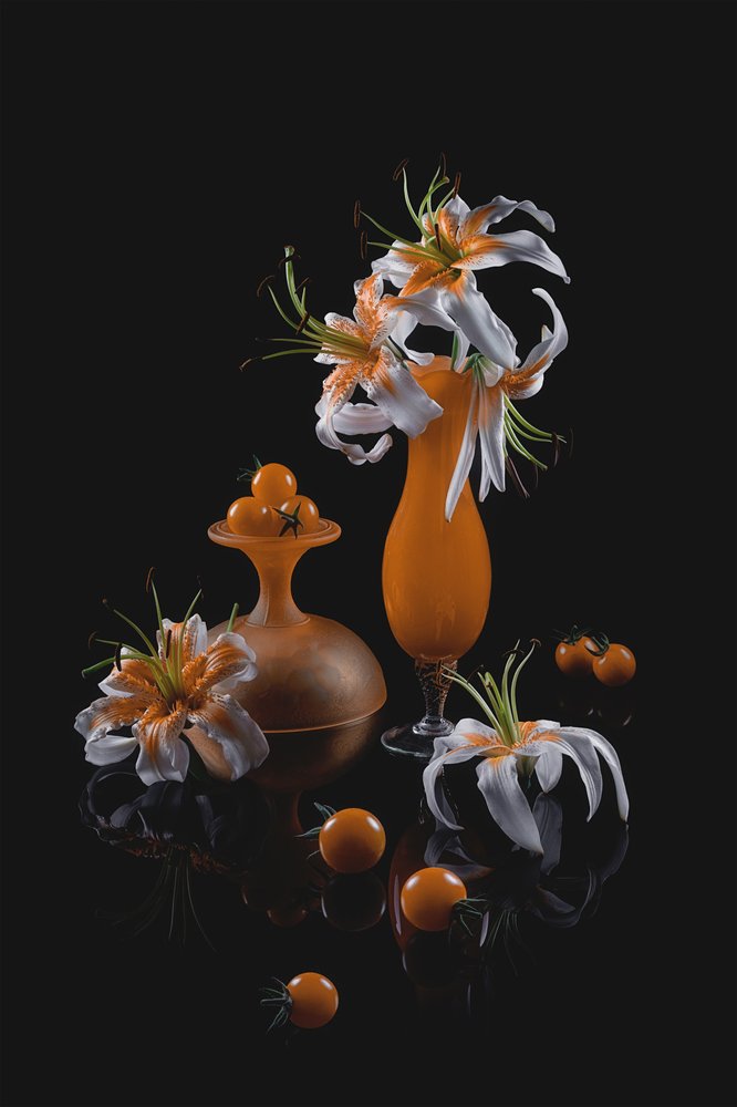 Nature morte aux lys orange - Lydia Jacobs