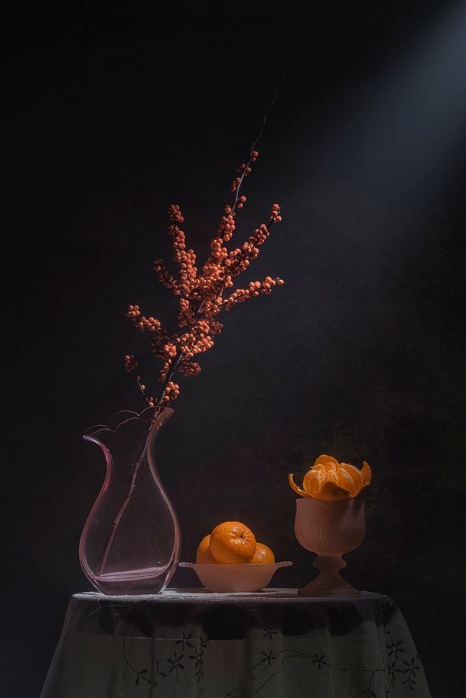 Nature morte aux oranges et aux baies - Lydia Jacobs