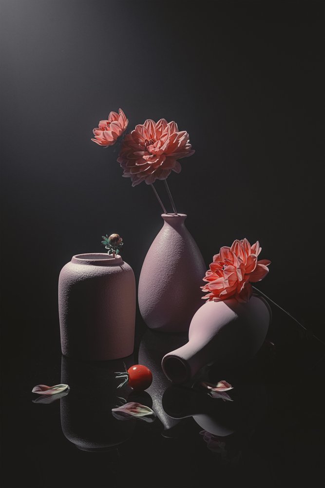 Nature morte florale rose et apaisante - Lydia Jacobs