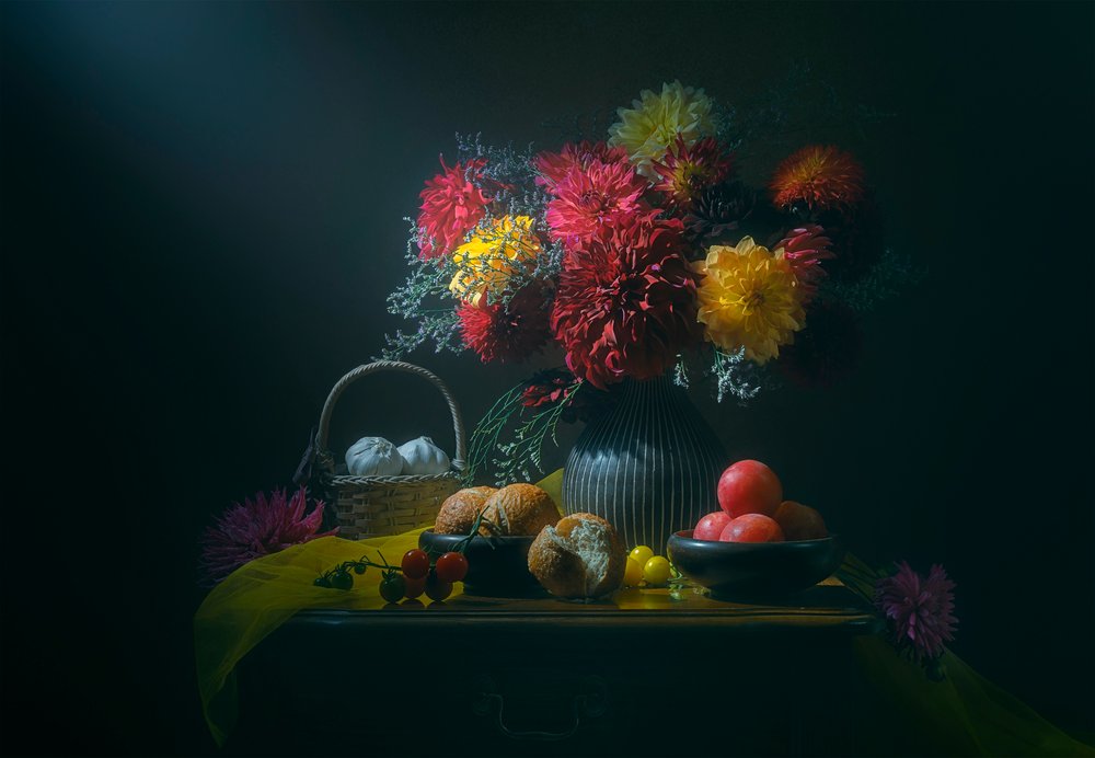 Nature morte « Récolte rustique » - Lydia Jacobs