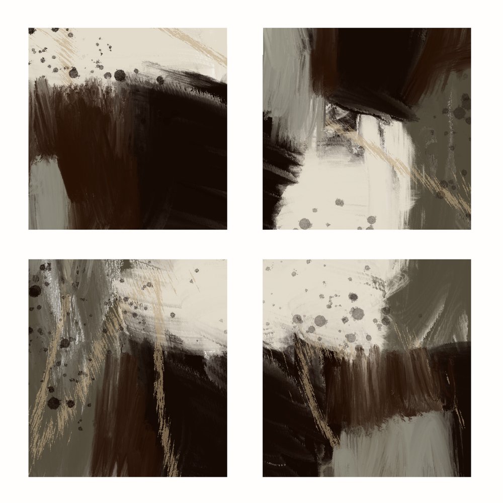Abstrait aux tons terreux sombres - MANSI SAXENA