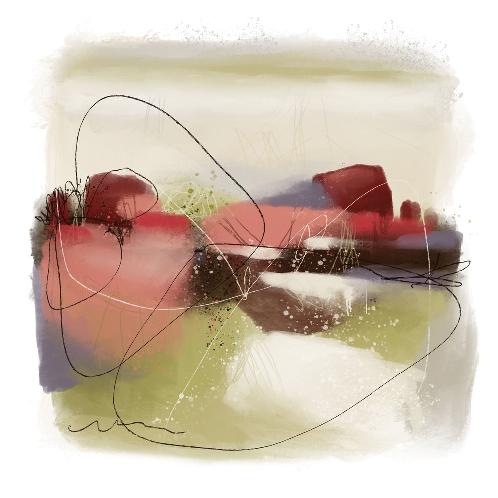Paysage abstrait aux tons terreux - MANSI SAXENA