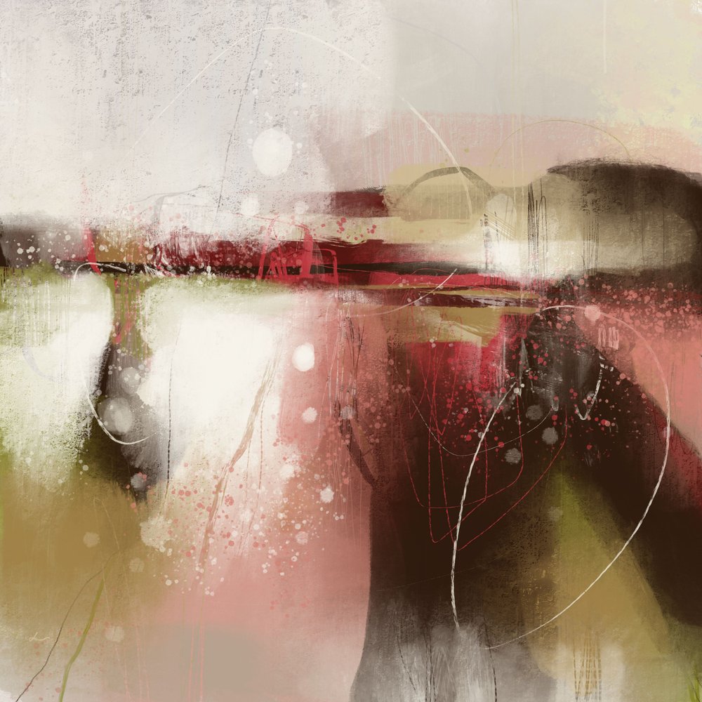 Paysage abstrait rouge - MANSI SAXENA