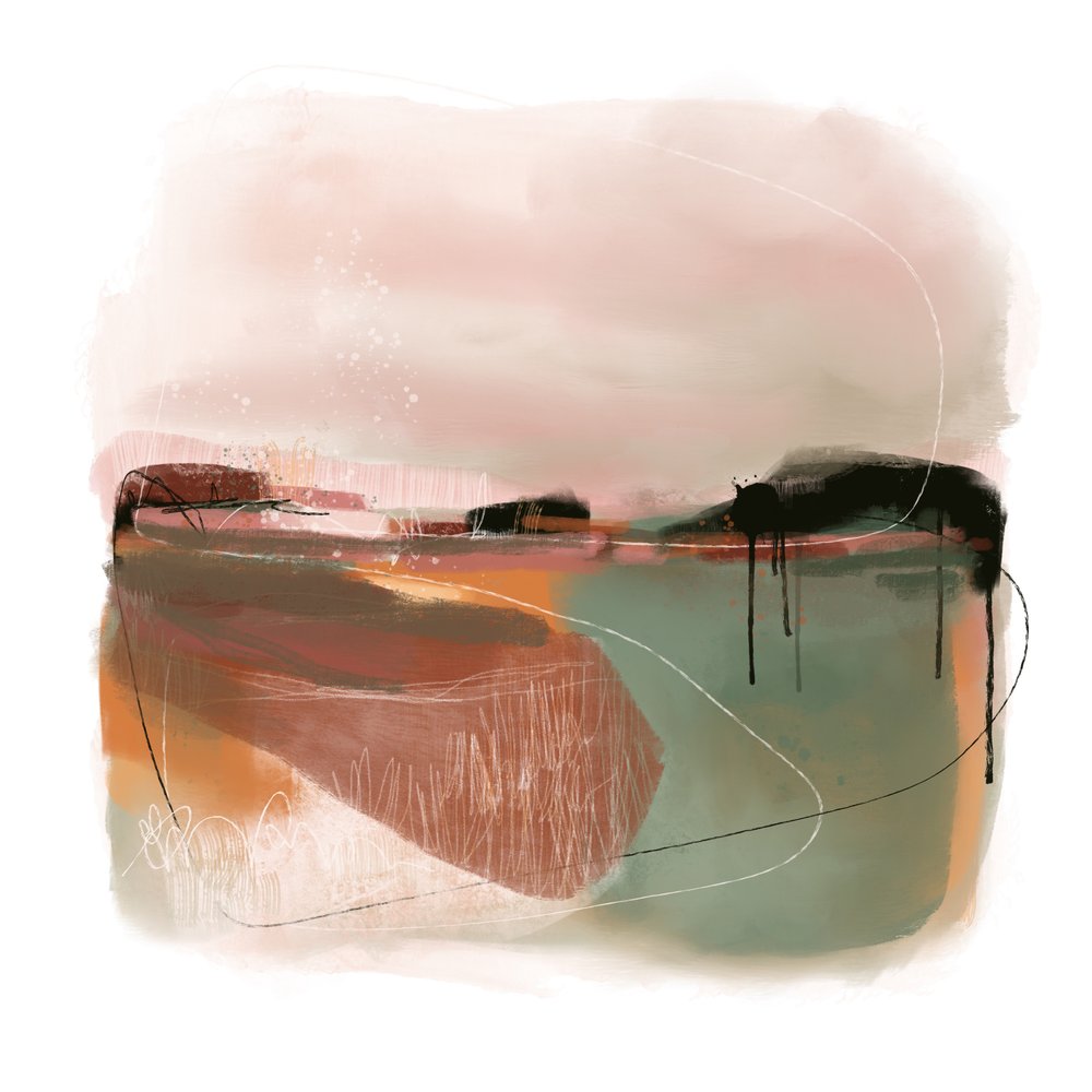 Paysage abstrait serein - MANSI SAXENA