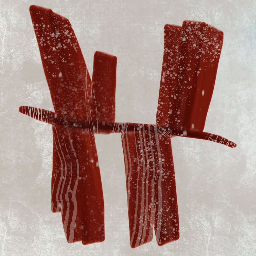 Abstraction rouge et enneigée - MANSI SAXENA