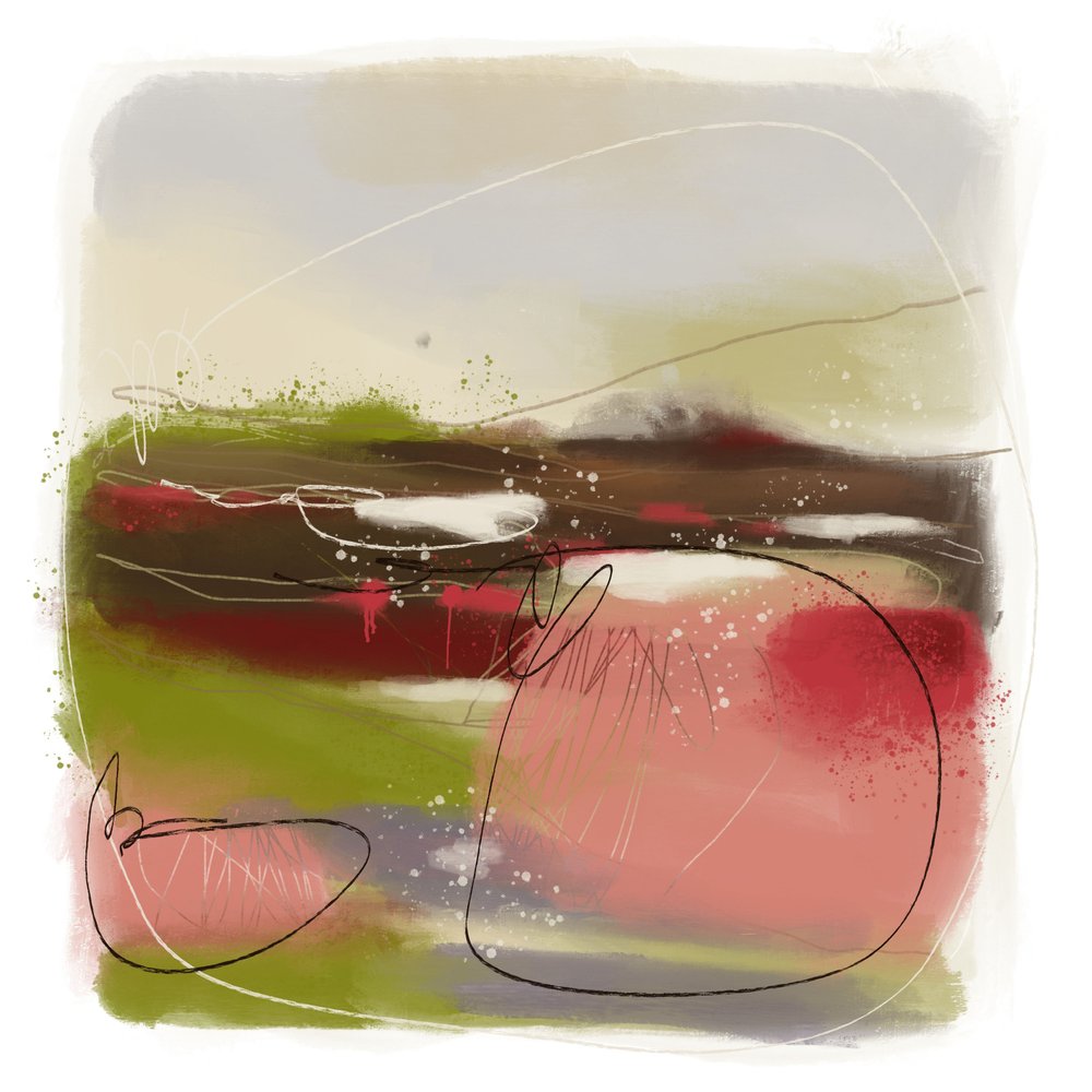 Paysage abstrait aux couleurs vives - MANSI SAXENA
