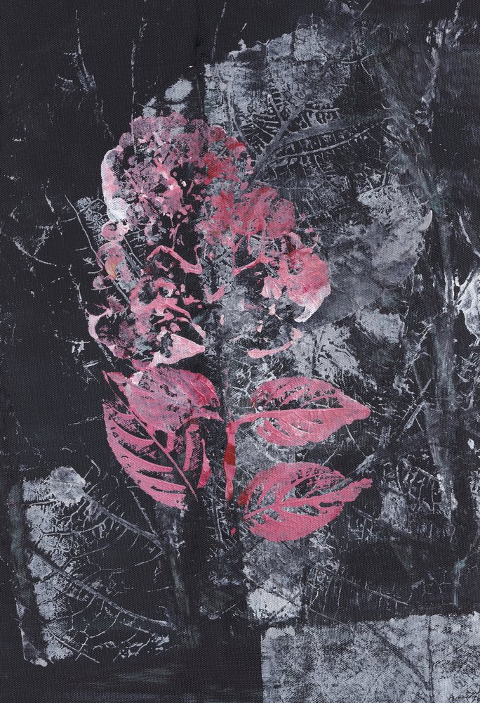 Fleur rose texturée - Maira Ribena