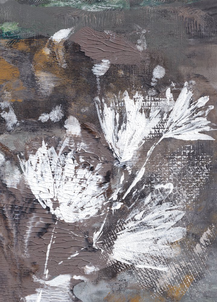 Fleurs blanches texturées - Maira Ribena