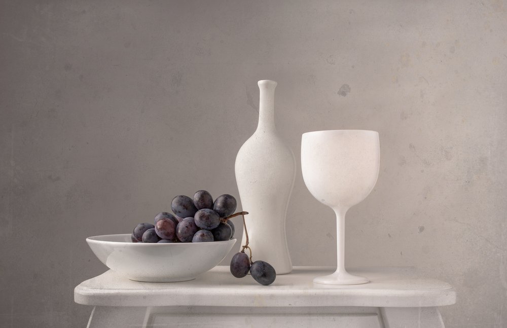 Raisins et vin minimalistes - Margareth Perfoncio