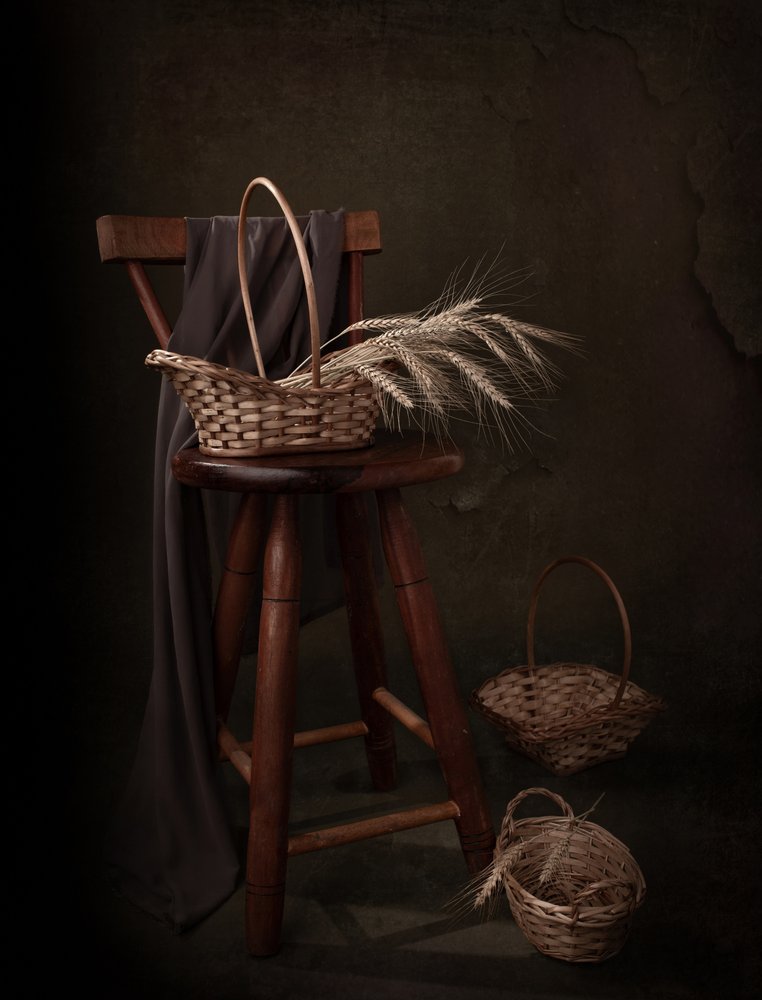 Paniers rustiques et blé - Margareth Perfoncio