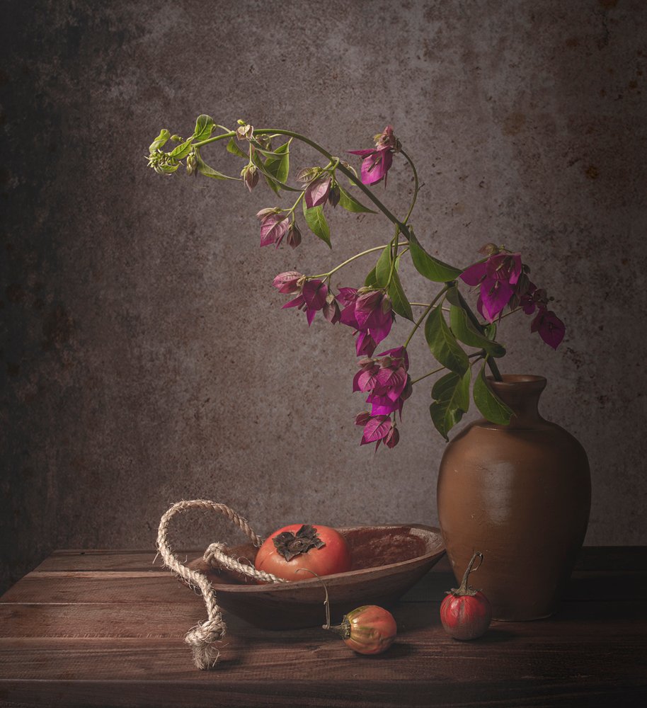 Nature morte florale rustique - Margareth Perfoncio