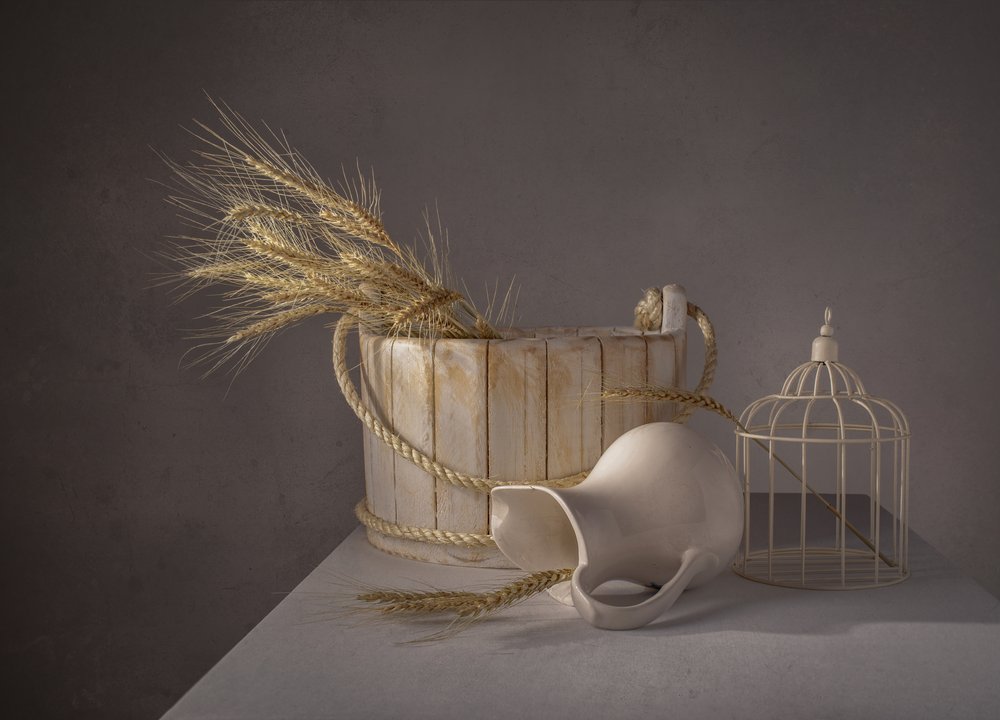 Nature morte rustique au blé - Margareth Perfoncio