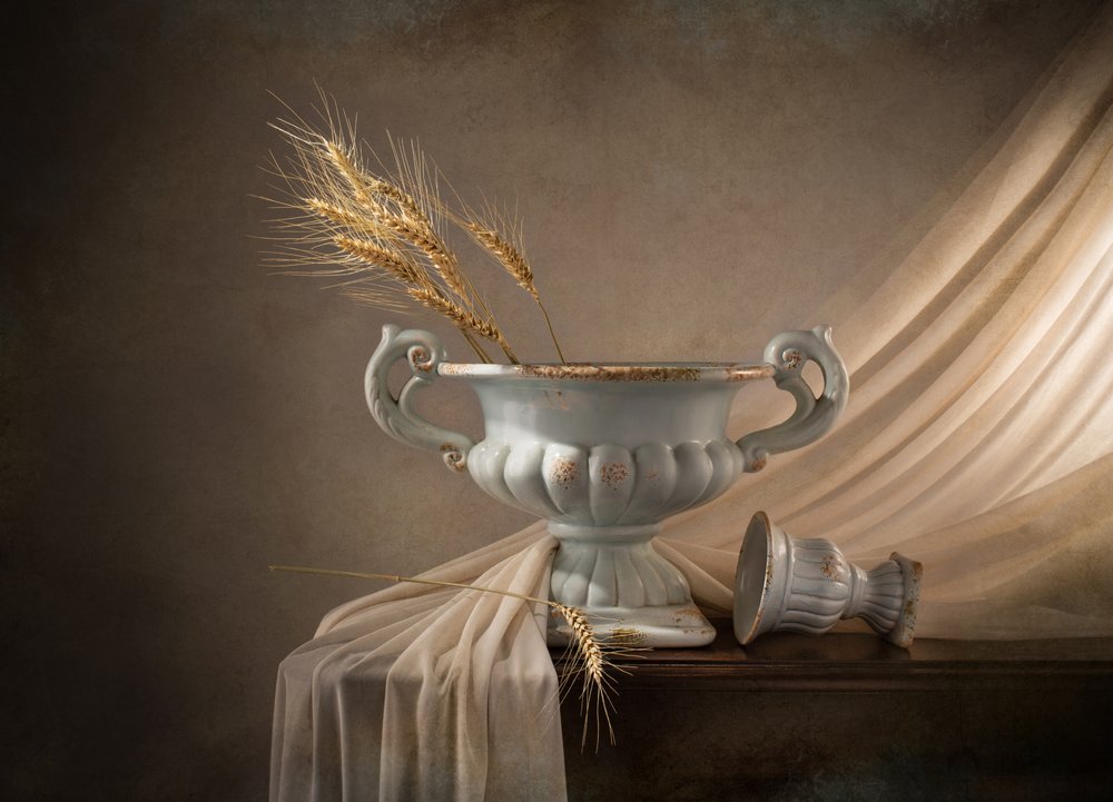 Urne rustique en blé - Margareth Perfoncio