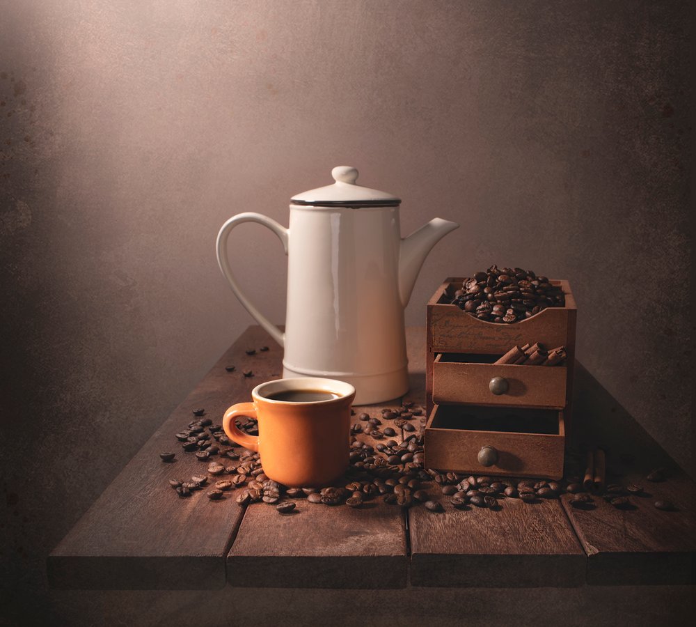 Nature morte vintage avec du café - Margareth Perfoncio