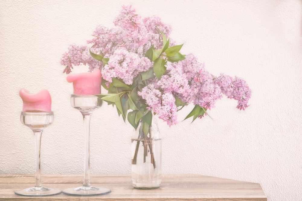 Bougies lilas et roses - Marie-anne Stas