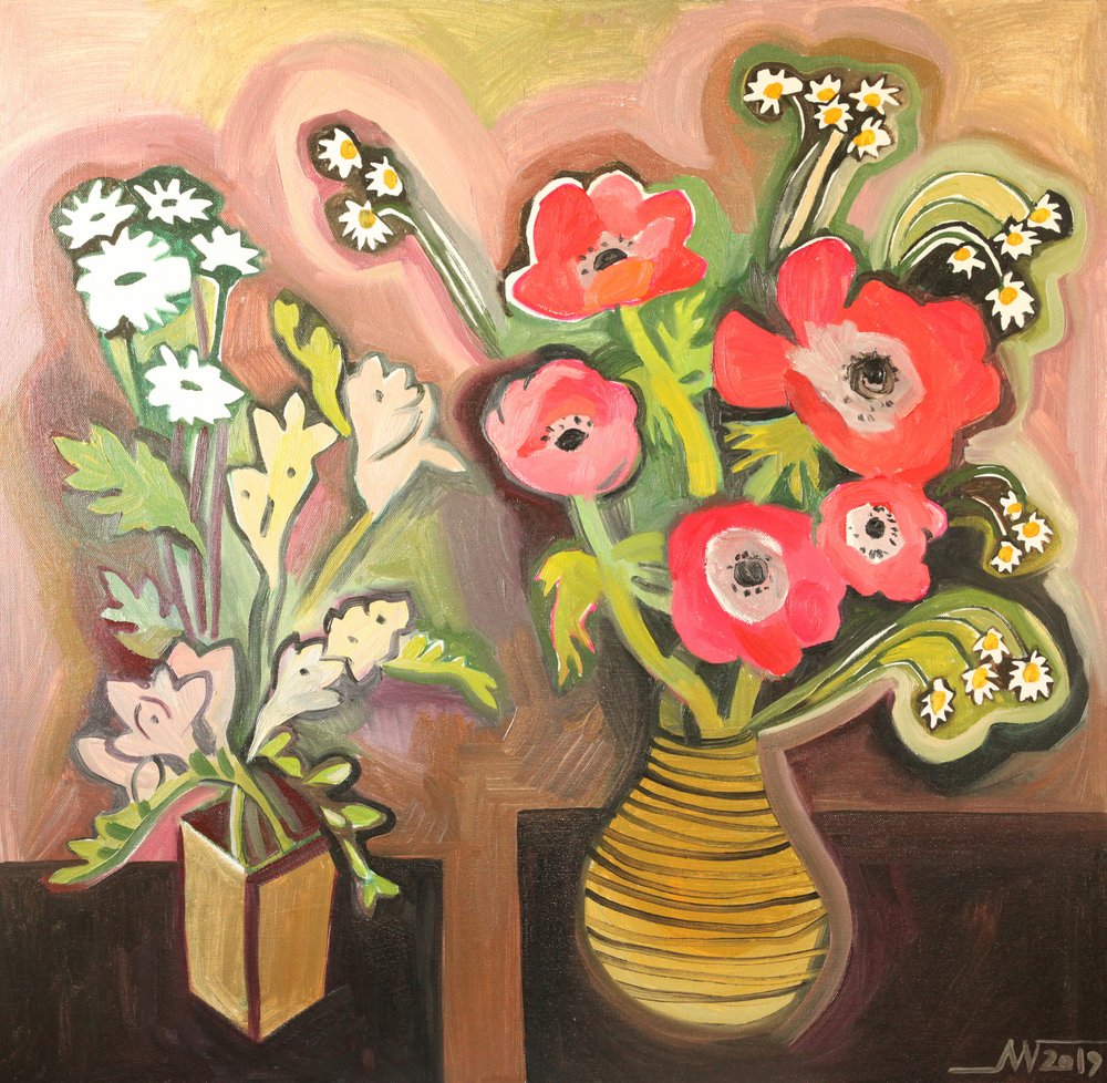 Nature morte florale éclatante - Marina Gorkaeva