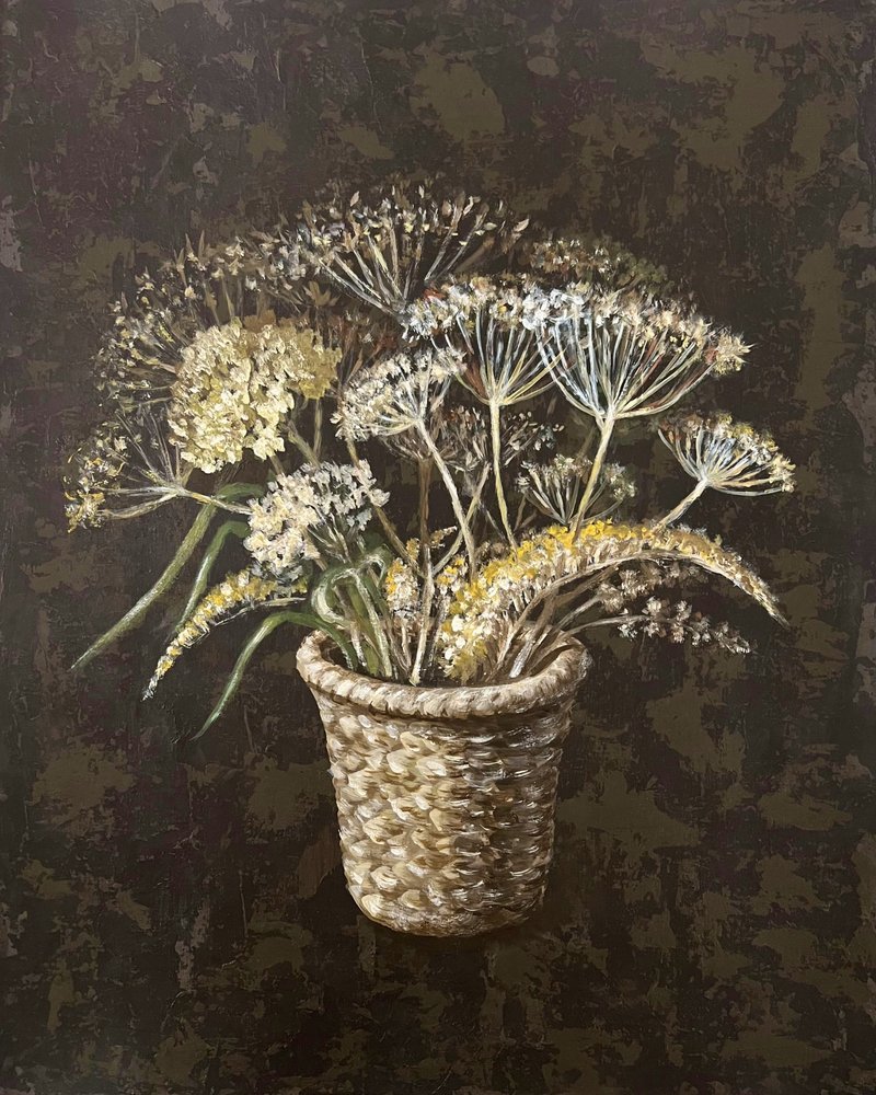 Panier rustique aux fleurs des champs - Marina Kozyr
