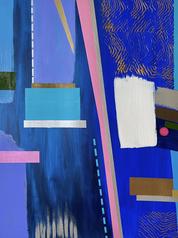 Géométrie bleue éclatante - Marina Kozyr