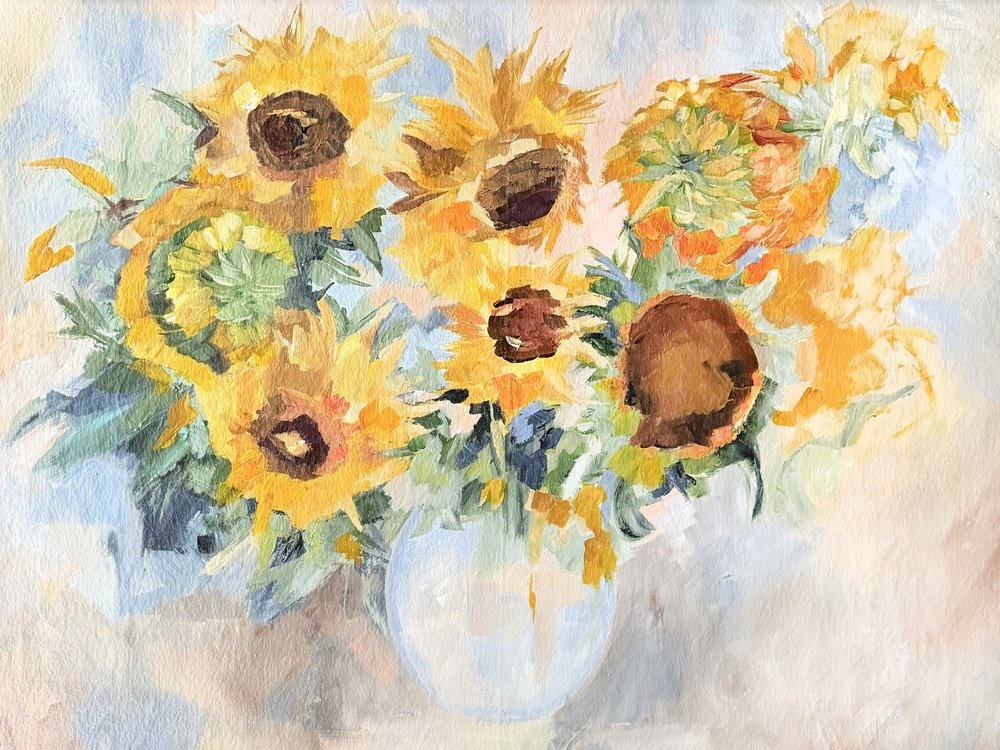 Nature morte au tournesol éclatant - Maryna Kovalchuk