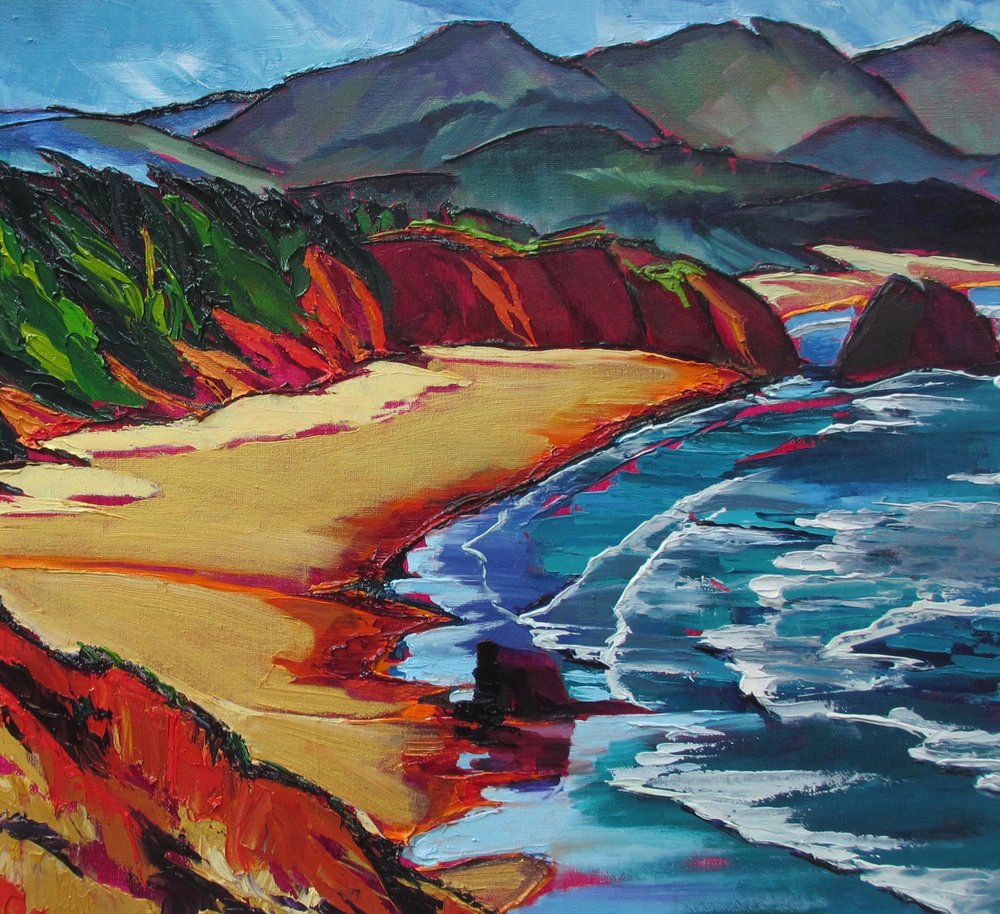 Falaises colorées en bord de mer - Maxine Shore