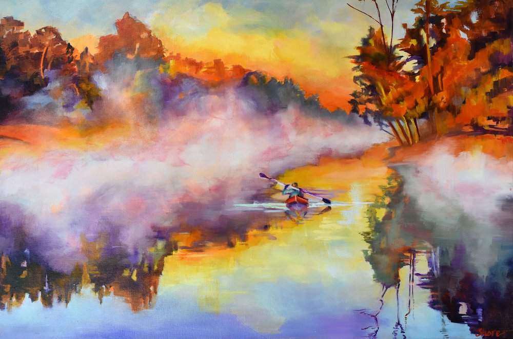 Une balade en canoë par un matin brumeux et coloré - Maxine Shore