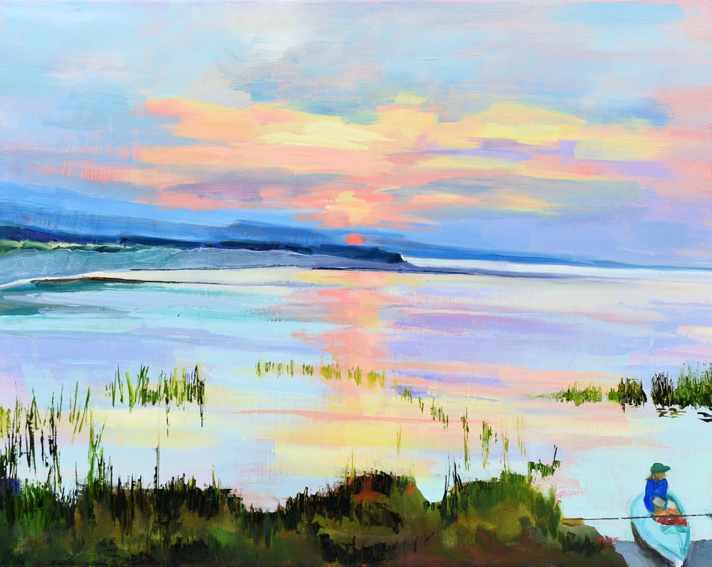 Reflets paisibles au coucher du soleil - Maxine Shore