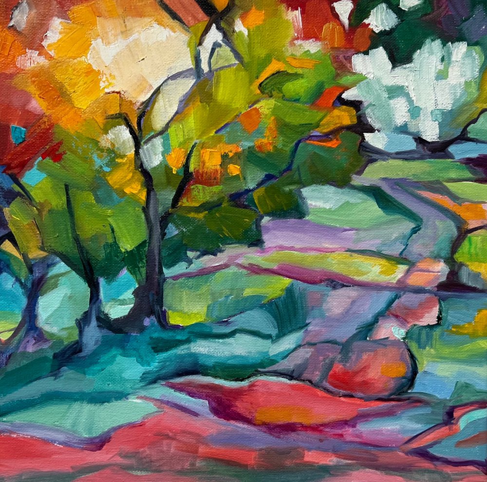 Paysage abstrait aux couleurs vives - Maxine Shore