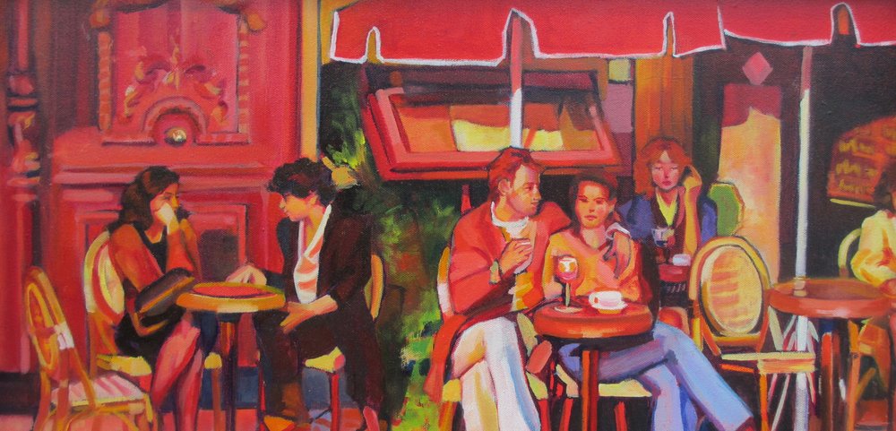 Une scène café très animée - Maxine Shore