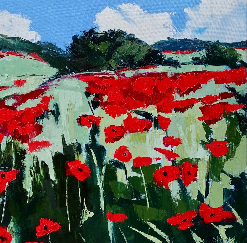 Un champ de coquelicots aux couleurs éclatantes - Maxine Shore