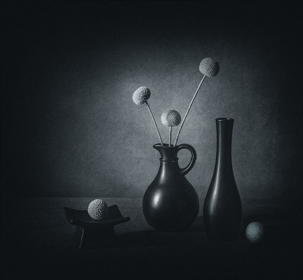 Nature morte florale sombre - May G