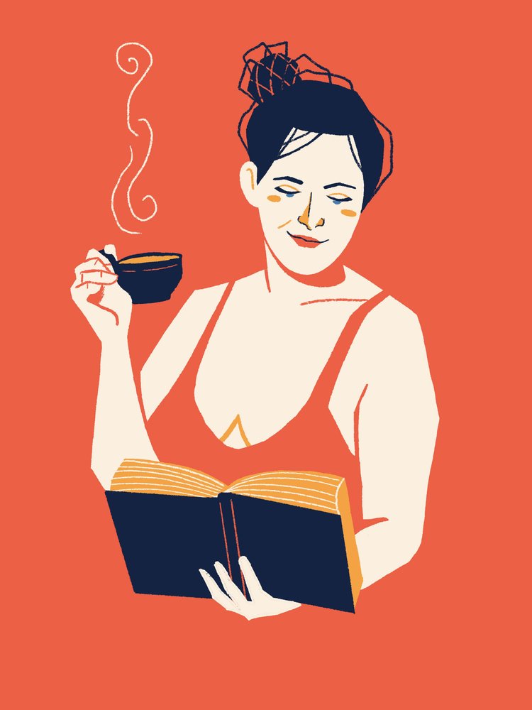Un moment de lecture douillet - Monika Gregulska