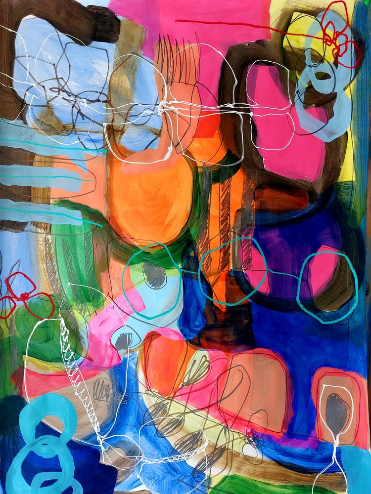 Formes abstraites éclatantes - Monika Riethmueller