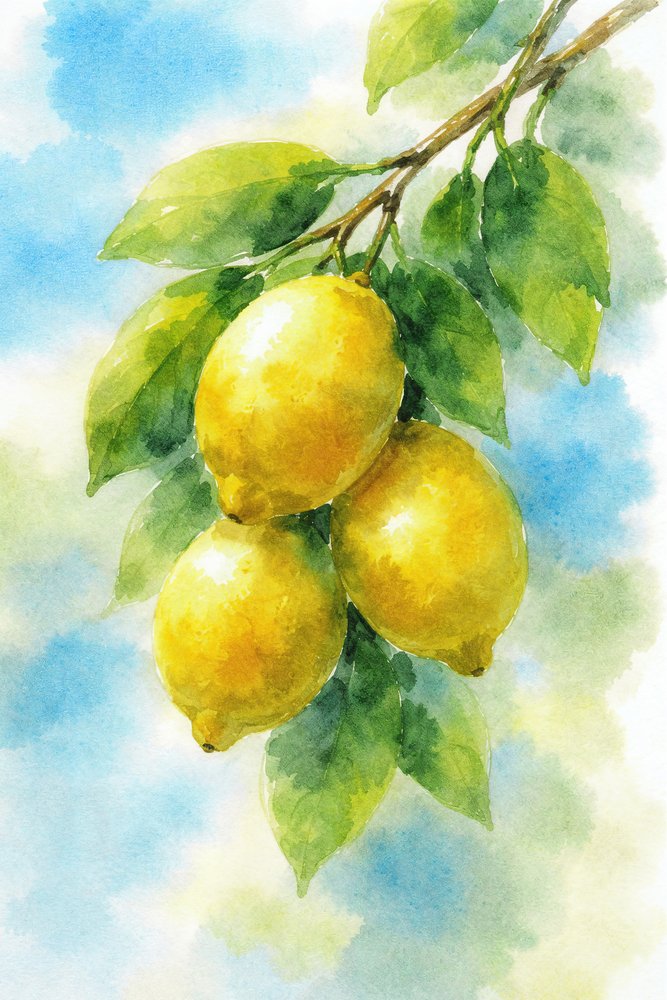 Une branche de citronnier éclatante - Natalie Bruns