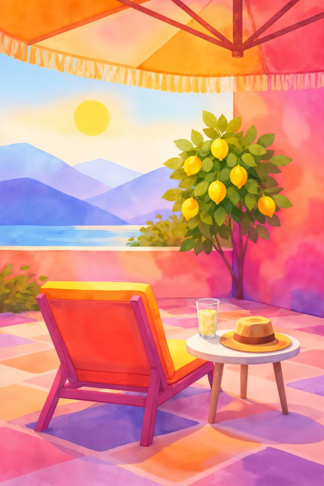 Une terrasse estivale haute en couleur - Natalie Bruns