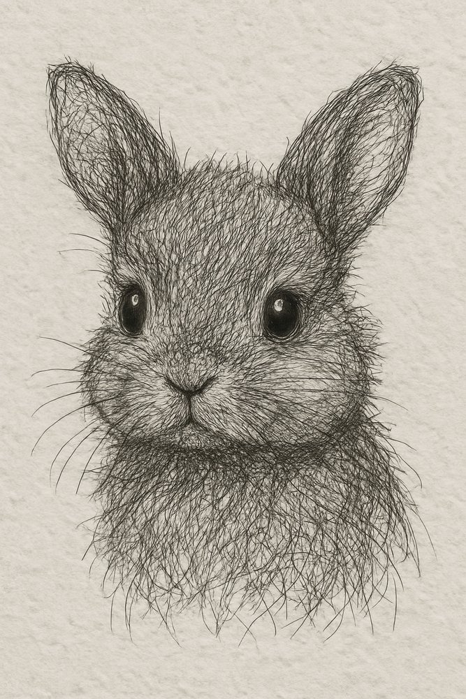 Joli dessin de petit lapin - Natalie Bruns