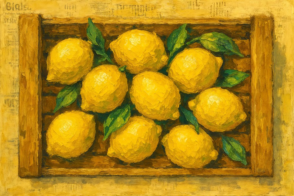 Citrons frais en caisse - Natalie Bruns