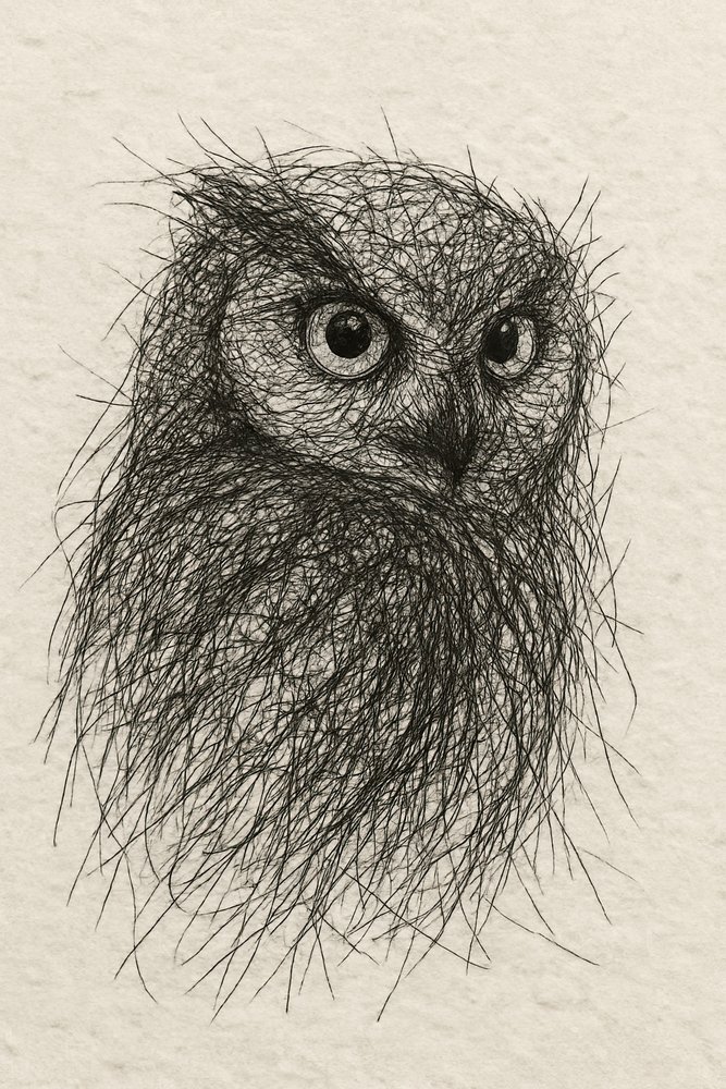 Le regard griffonné de la chouette - Natalie Bruns