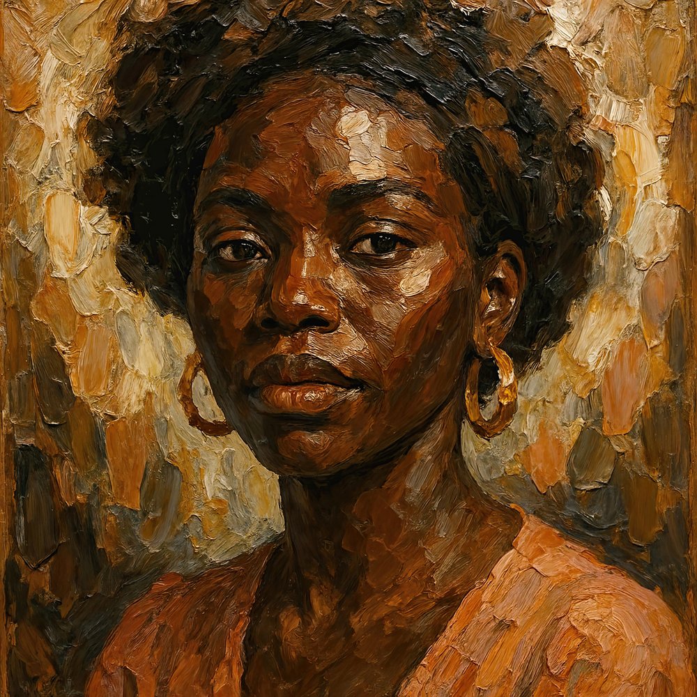 Portrait africain en relief - Natalie Bruns