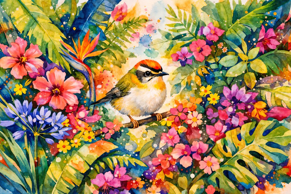 Un jardin tropical haut en couleur - Natalie Bruns