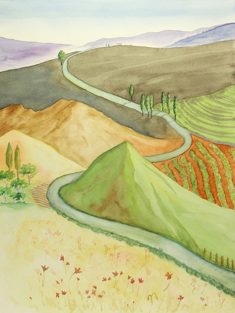 Route de campagne sinueuse - Natalie Bruns