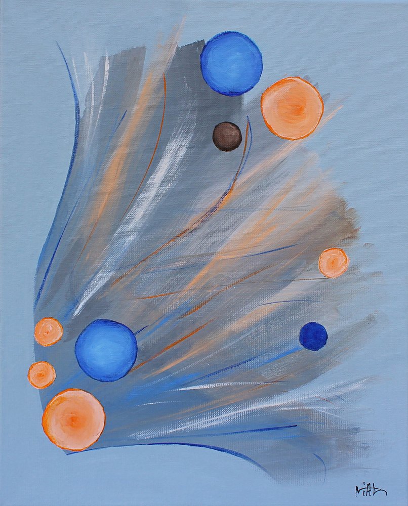 Sphères bleues et orange dynamiques - Nicolas Alsterdal