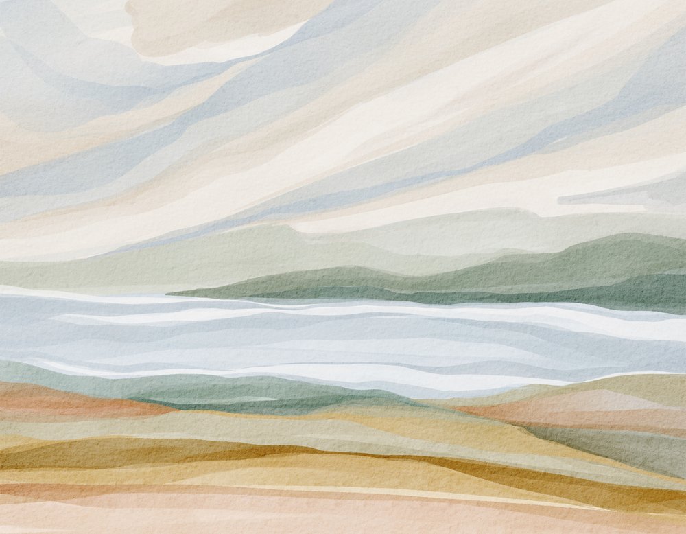 Paysage aquarellé serein - Nikita Jariwala