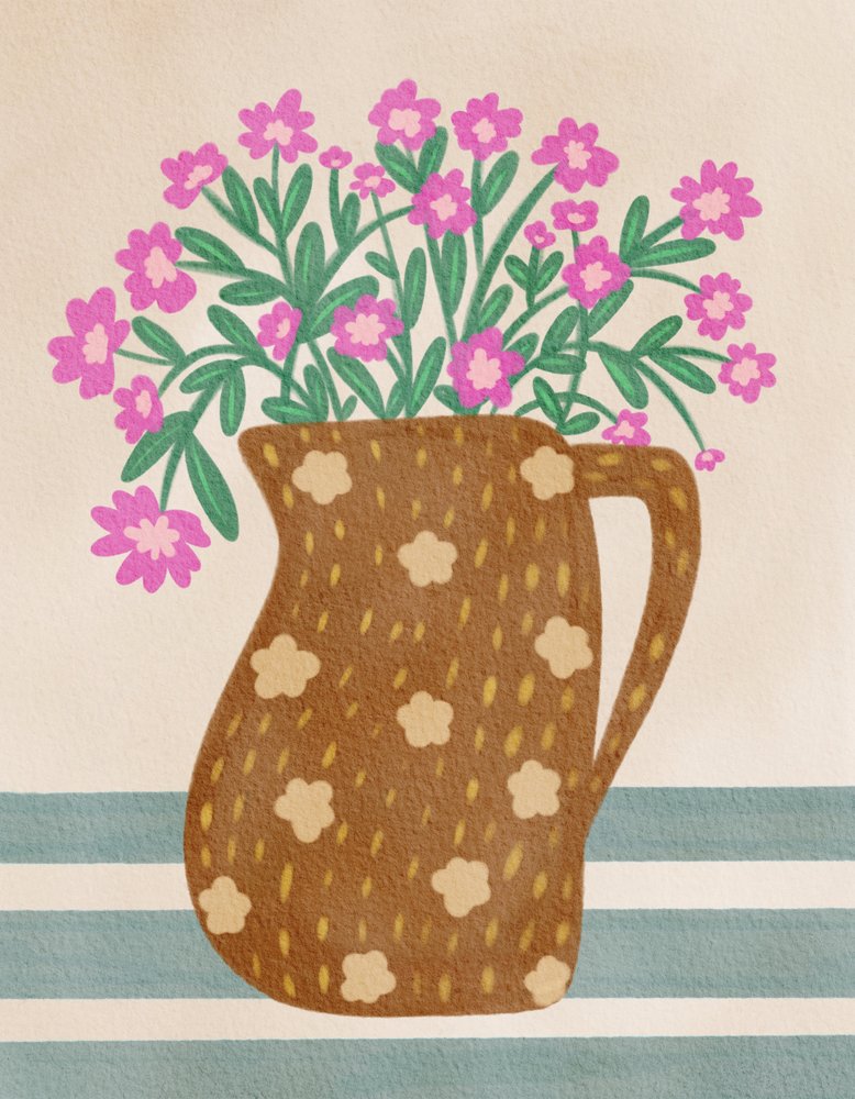 Charmante cruche à fleurs - Nikita Jariwala