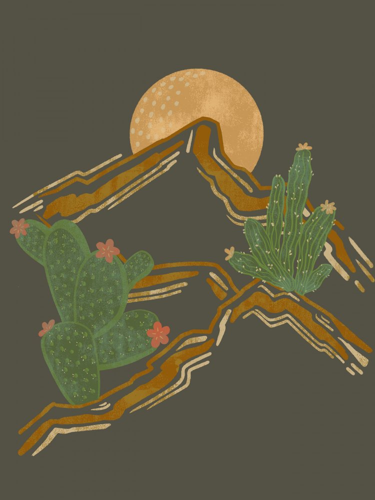 Lune des cactus du désert - Nikita Jariwala