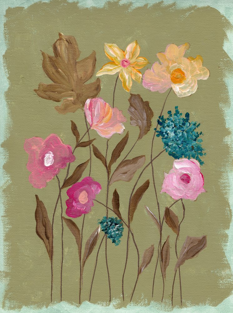 Fleurs de jardin à la manière d