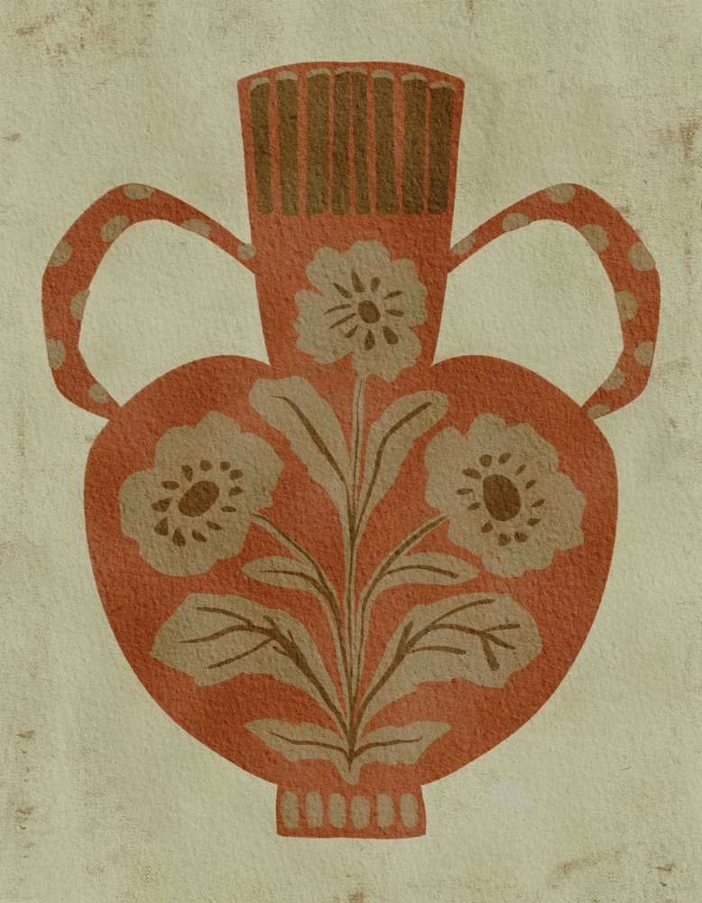 Vases rustiques à motifs floraux - Nikita Jariwala
