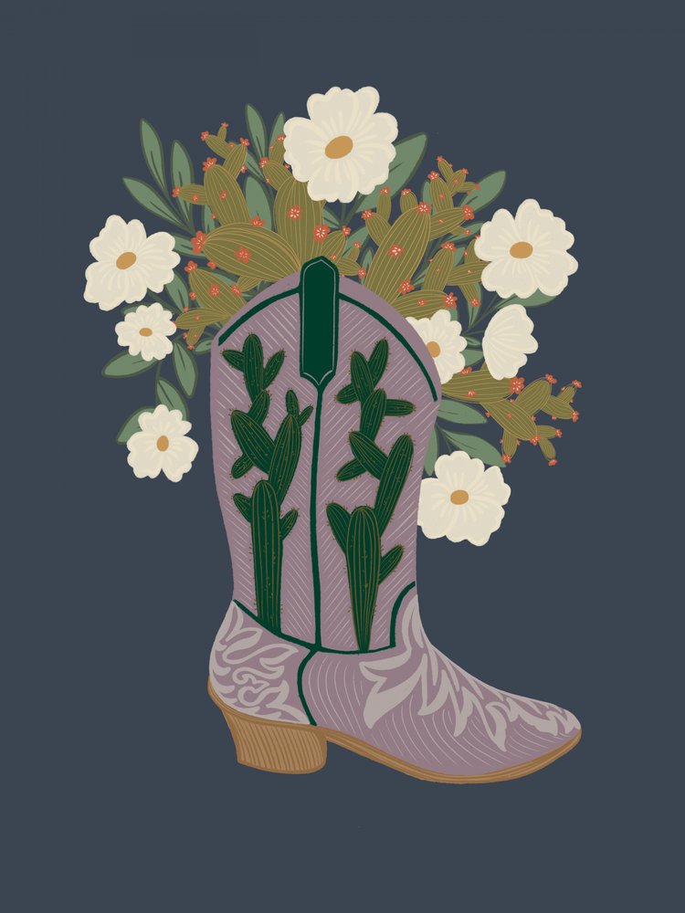 Bottes Western à motifs floraux - Nikita Jariwala